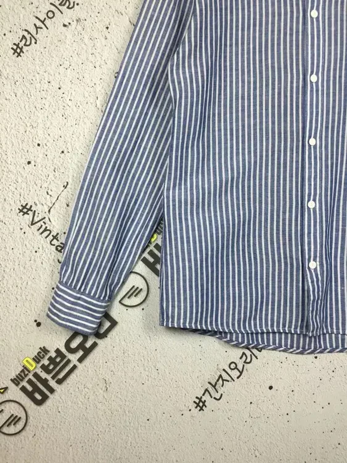 타미힐피거 데님 셔츠 스트라이프 네이비 S 1100390 상품이미지5