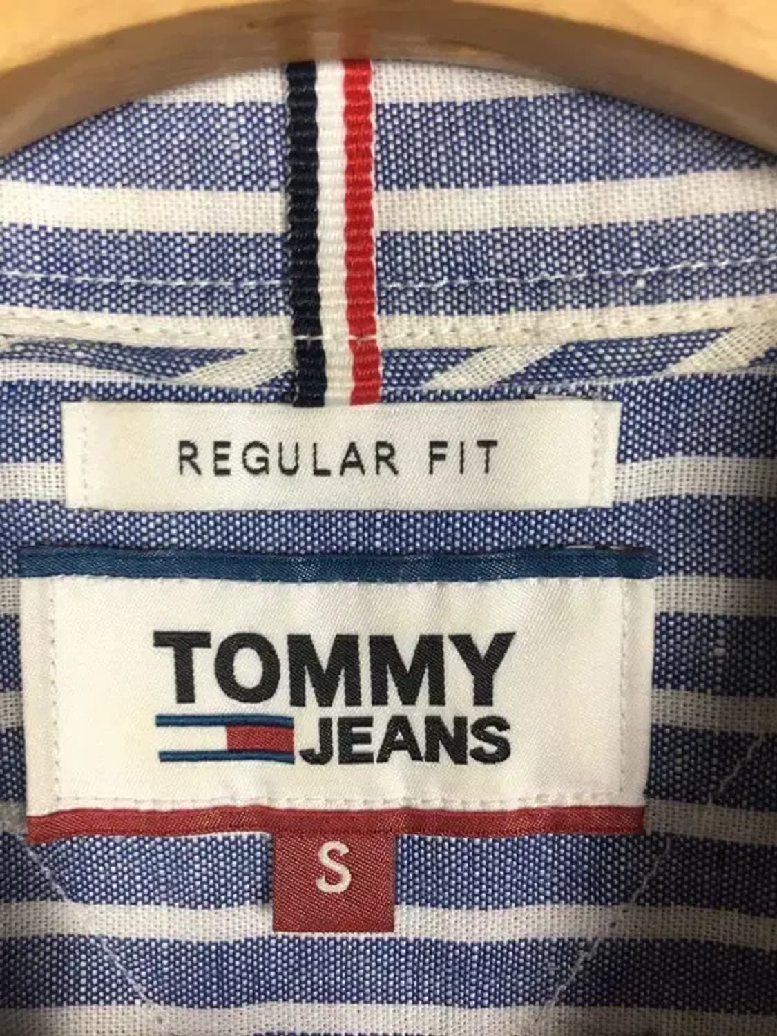 타미힐피거 데님 셔츠 스트라이프 네이비 S 1100390 상품이미지7