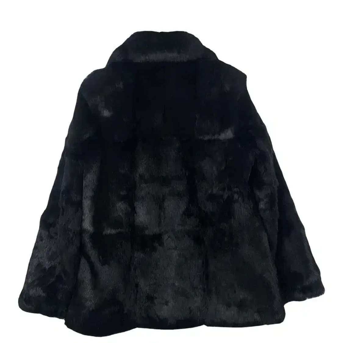 LEEGA 100% 리얼 토끼털 반코트 블랙 3400094 상품이미지2