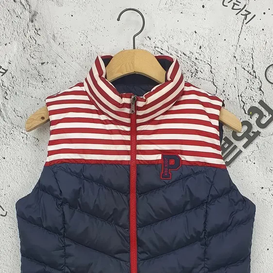 JDX 덕다운 골프 패딩 조끼 스트라이프 네이비 3400098 상품이미지3