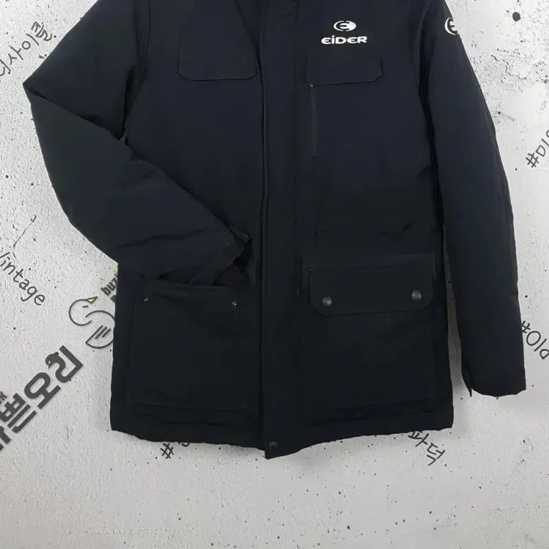 EIDER 아이더 사파리 네이비 라쿤퍼 덕다운 패딩 블랙 3400095 상품이미지4