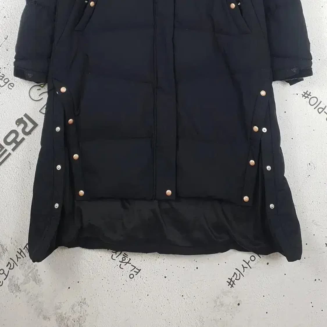 헤지스골프 퀄팅 구스다운 HWJU8D881 롱패딩 블랙 3400107 상품이미지4