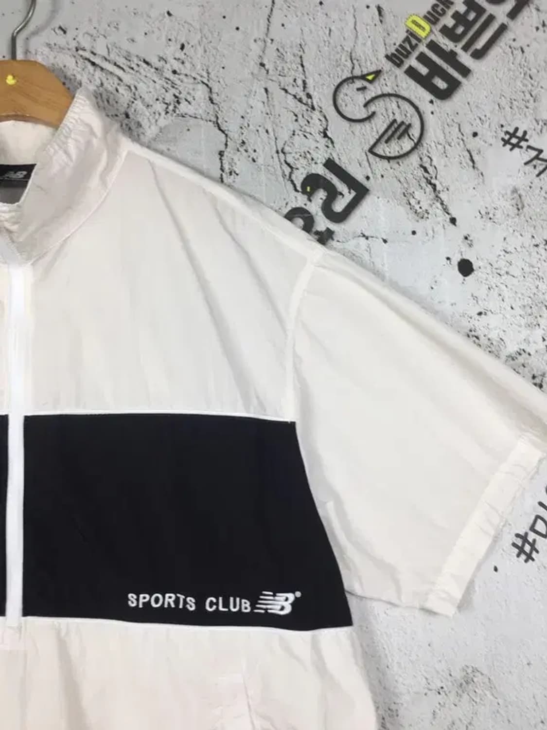 뉴발란스 배색 반팔 아노락 하프집업 화이트 M 3800220 상품이미지8