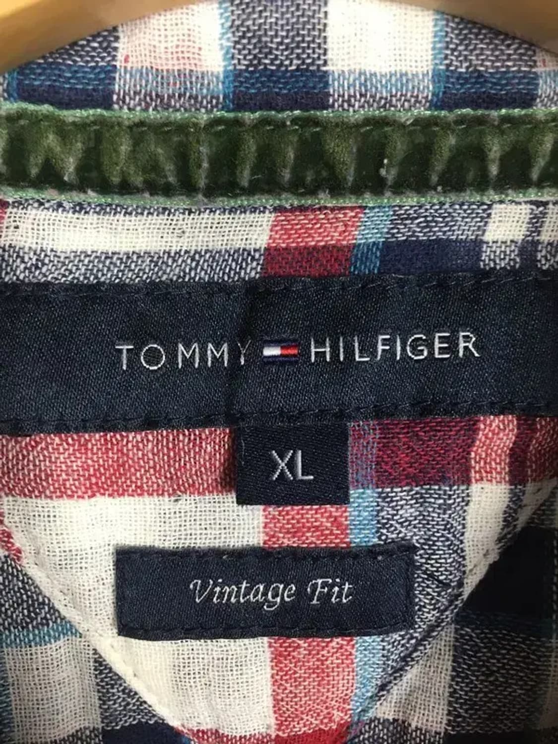 타미힐피거 빈티지핏 이중 셔츠 레드 XL 1100394 상품이미지9