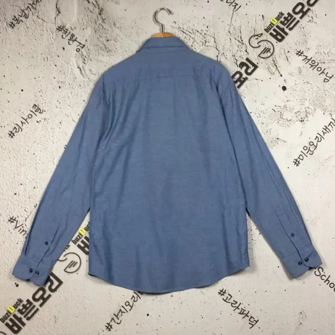 헤지스 블루 슬림핏 셔츠 라이트 블루 95 1100395 상품이미지2