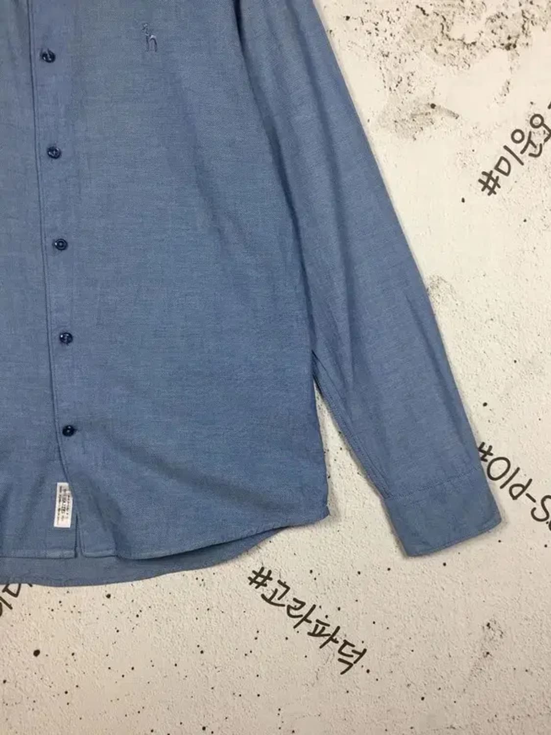 헤지스 블루 슬림핏 셔츠 라이트 블루 95 1100395 상품이미지7