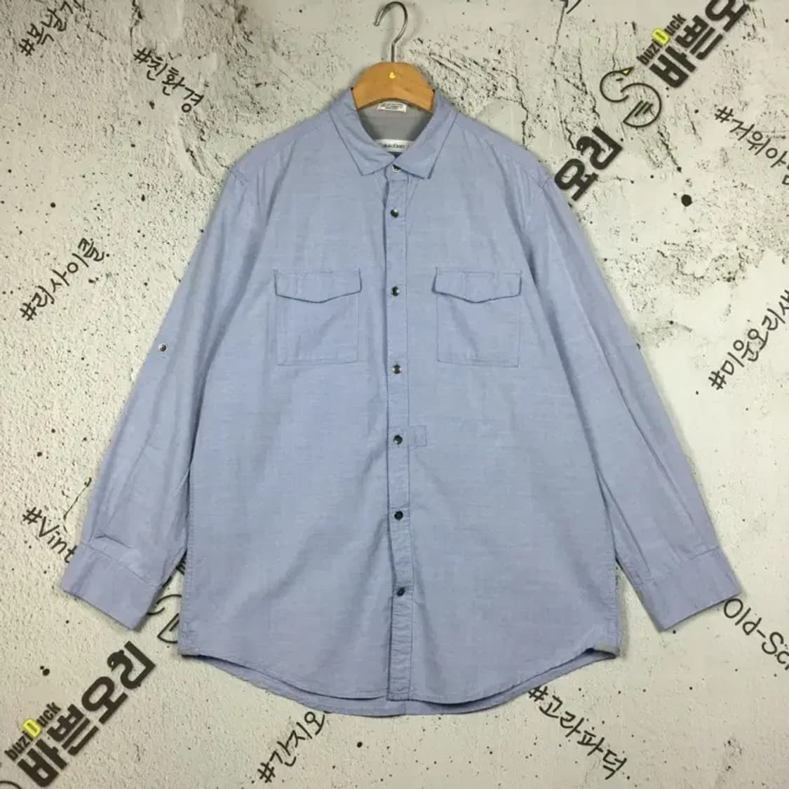 캘빈클라인 클래식핏 긴팔 셔츠 라이트 블루 M 1100396 상품이미지1