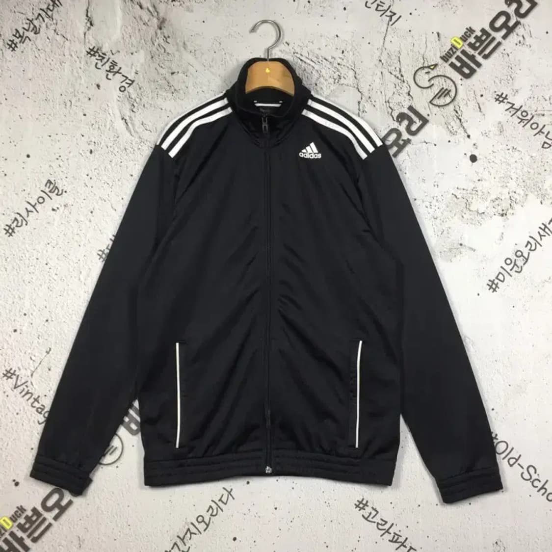 [JPN} 아디다스 블랙 트랙탑 져지 자켓 블랙 L 3100272 상품이미지1
