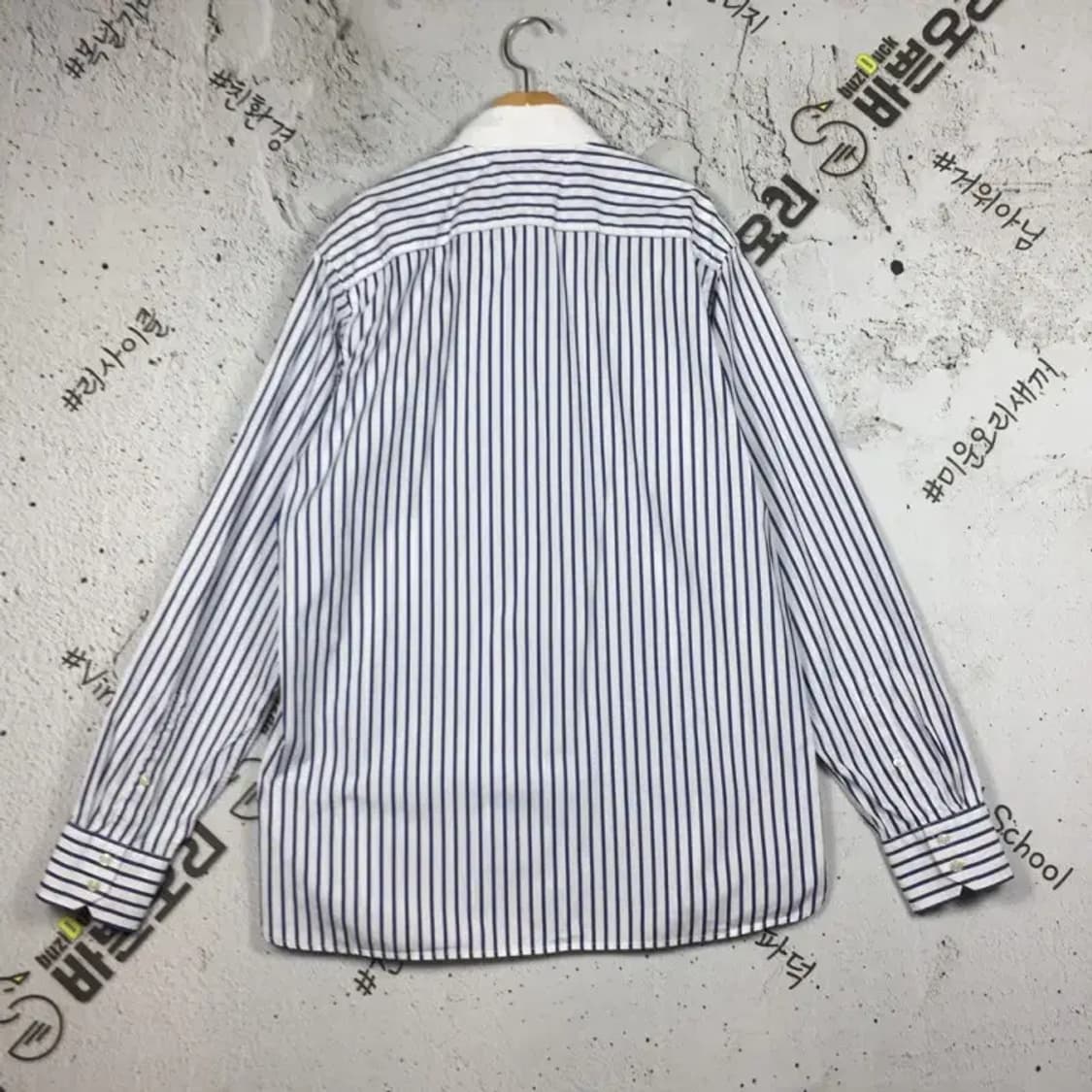 타미힐피거 자수로고 셔츠 네이비 스트라이프 L 1100397 상품이미지2