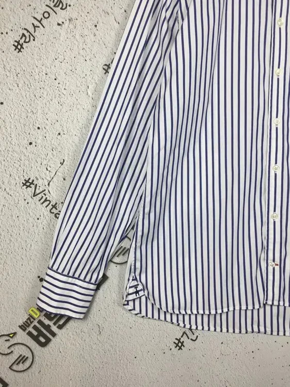 타미힐피거 자수로고 셔츠 네이비 스트라이프 L 1100397 상품이미지5