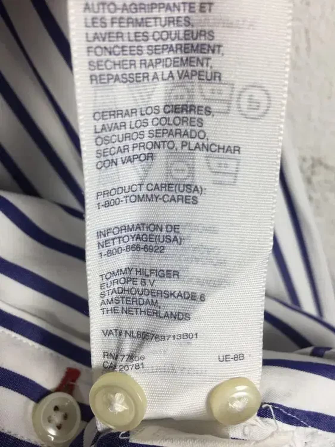 타미힐피거 자수로고 셔츠 네이비 스트라이프 L 1100397 상품이미지8