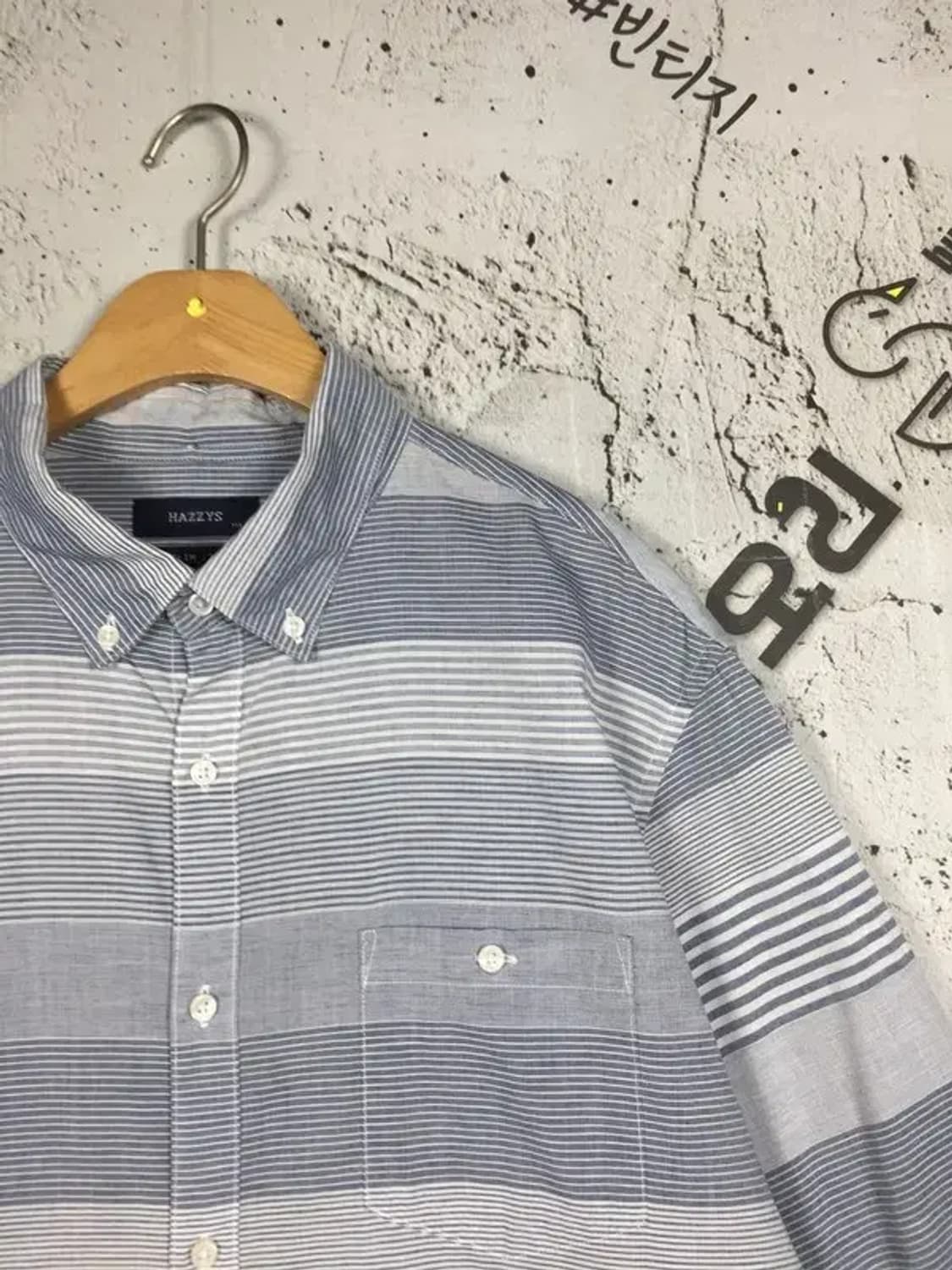 헤지스 슬림핏 긴팔 셔츠 라이트그레이 110 1100398 상품이미지4