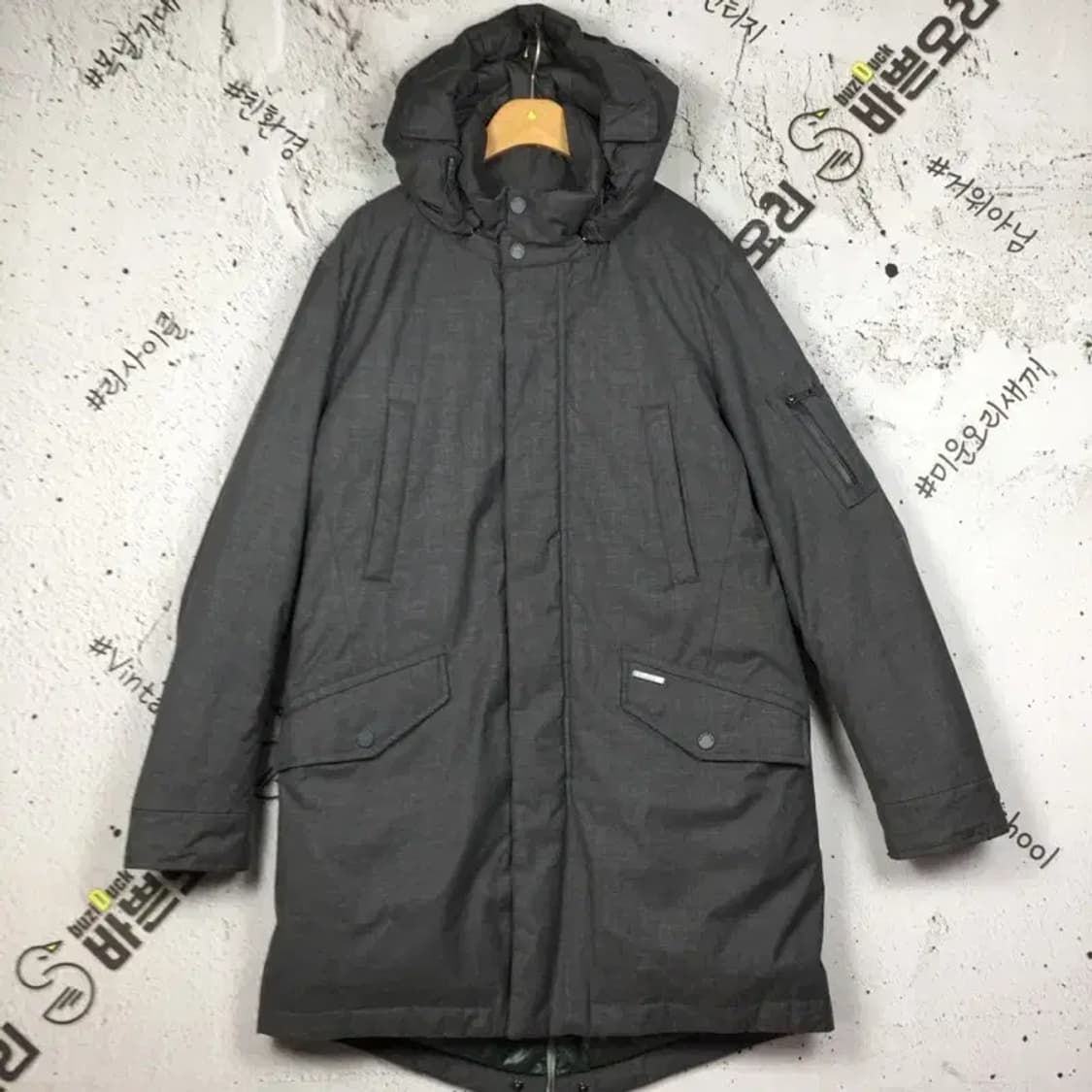 빈폴 프리미엄 구스다운 야상 패딩 그레이 95 3400151 상품이미지1