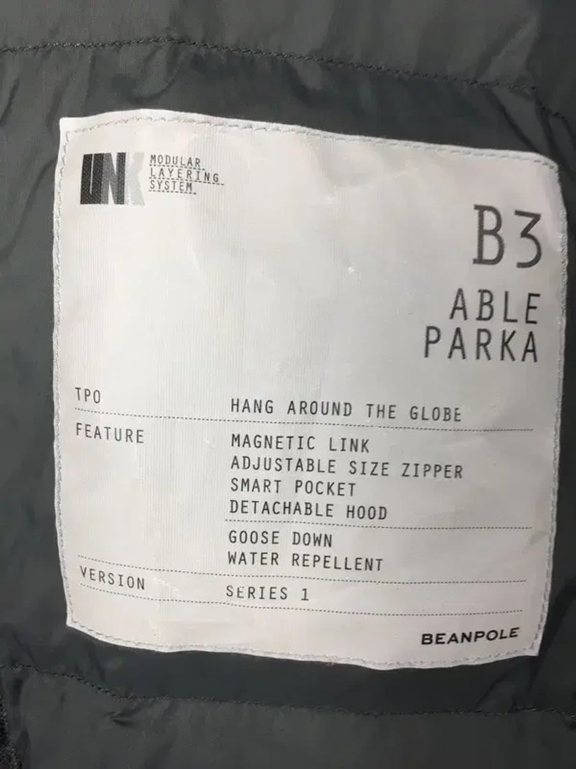 빈폴 프리미엄 구스다운 야상 패딩 그레이 95 3400151 상품이미지9