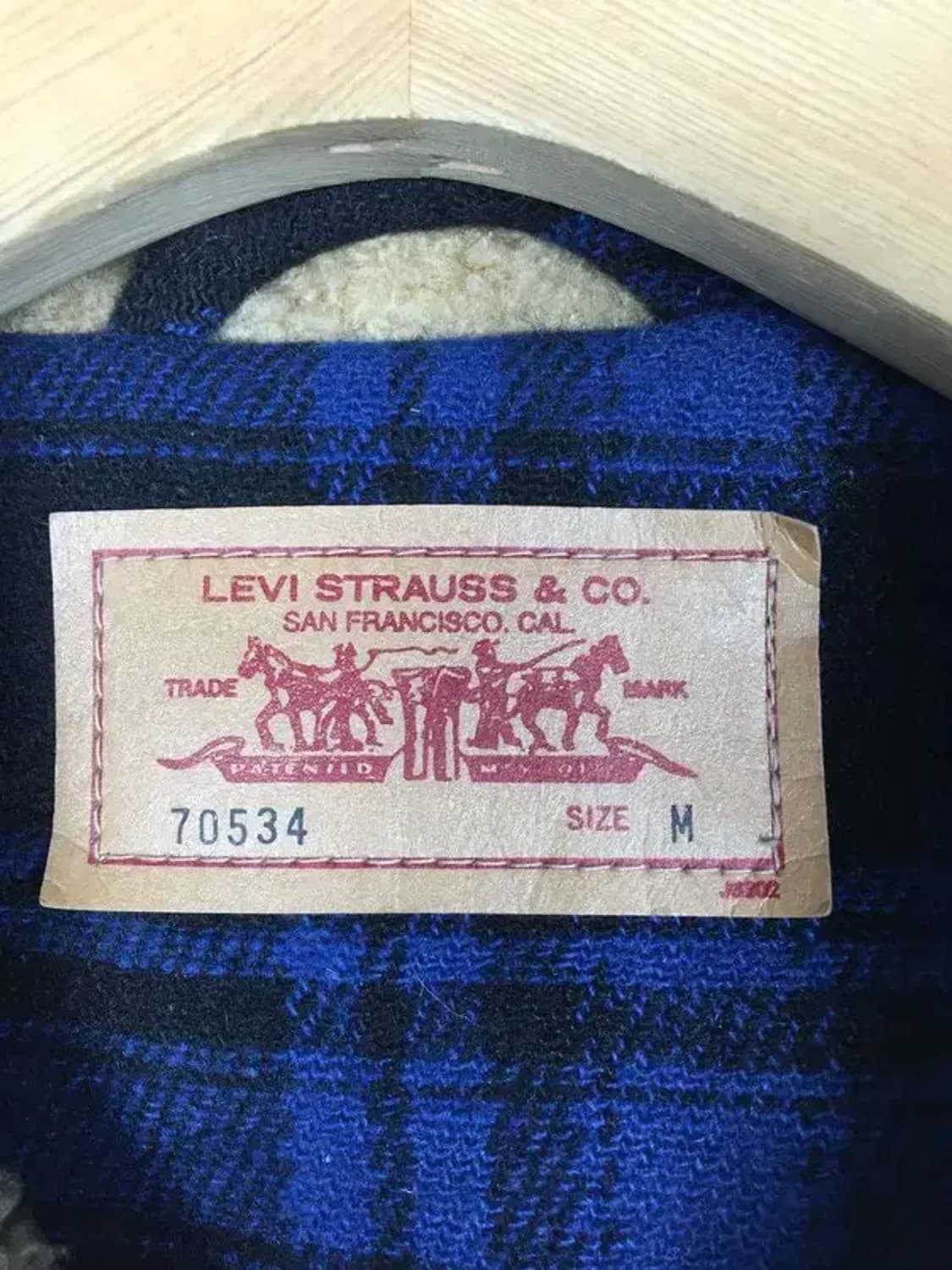 [JPN] 리바이스 타탄체크 양털 점퍼 자켓 네이비 M 3400157 상품이미지7