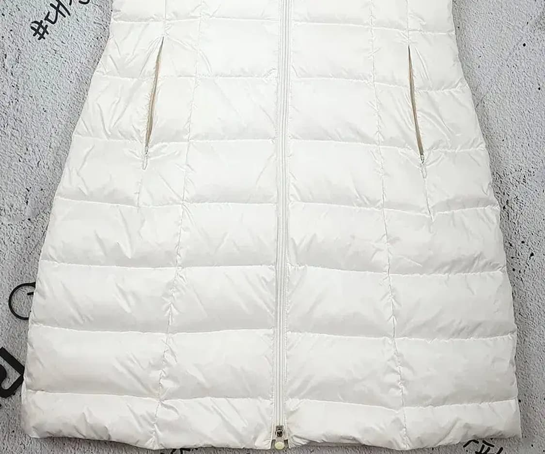 디즈니 DISNEY 퀄팅 덕다운 롱패딩 조끼 화이트 3400126 상품이미지5