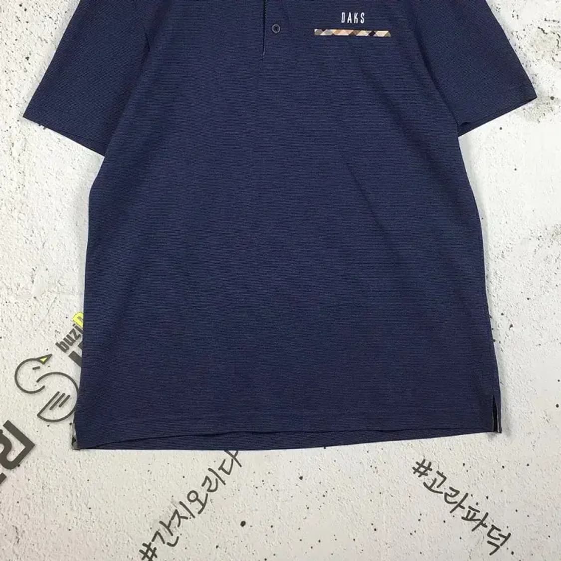 닥스 반팔 카라티 네이비 100 1000526 상품이미지4