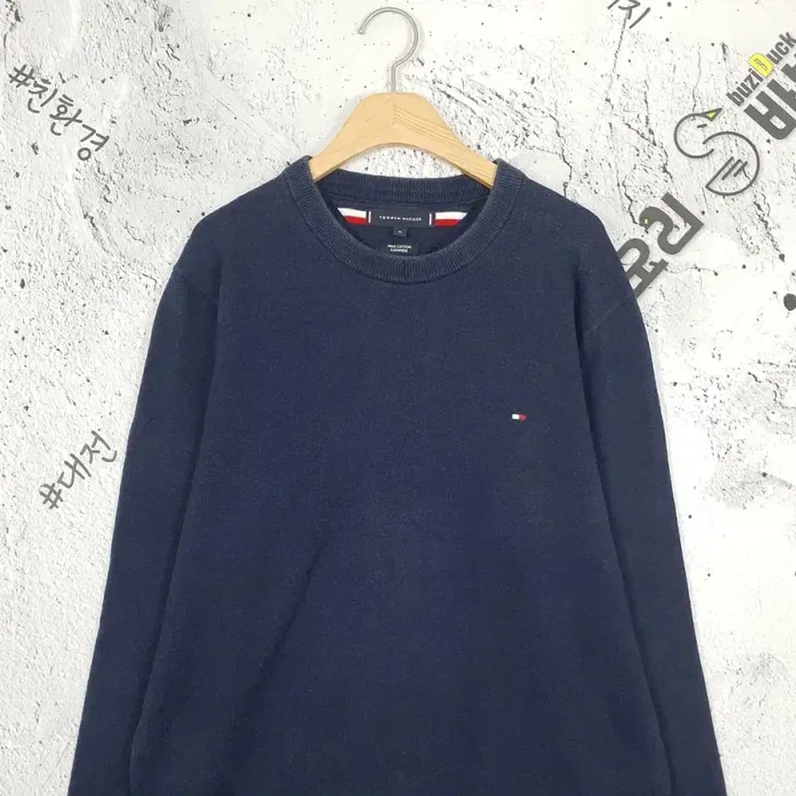 타미힐피거 TOMMY 코튼 캐시미어 니트 네이비 XL 2400002 상품이미지3