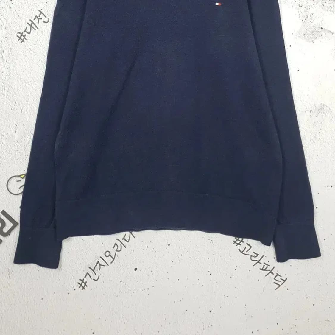 타미힐피거 TOMMY 코튼 캐시미어 니트 네이비 XL 2400002 상품이미지4