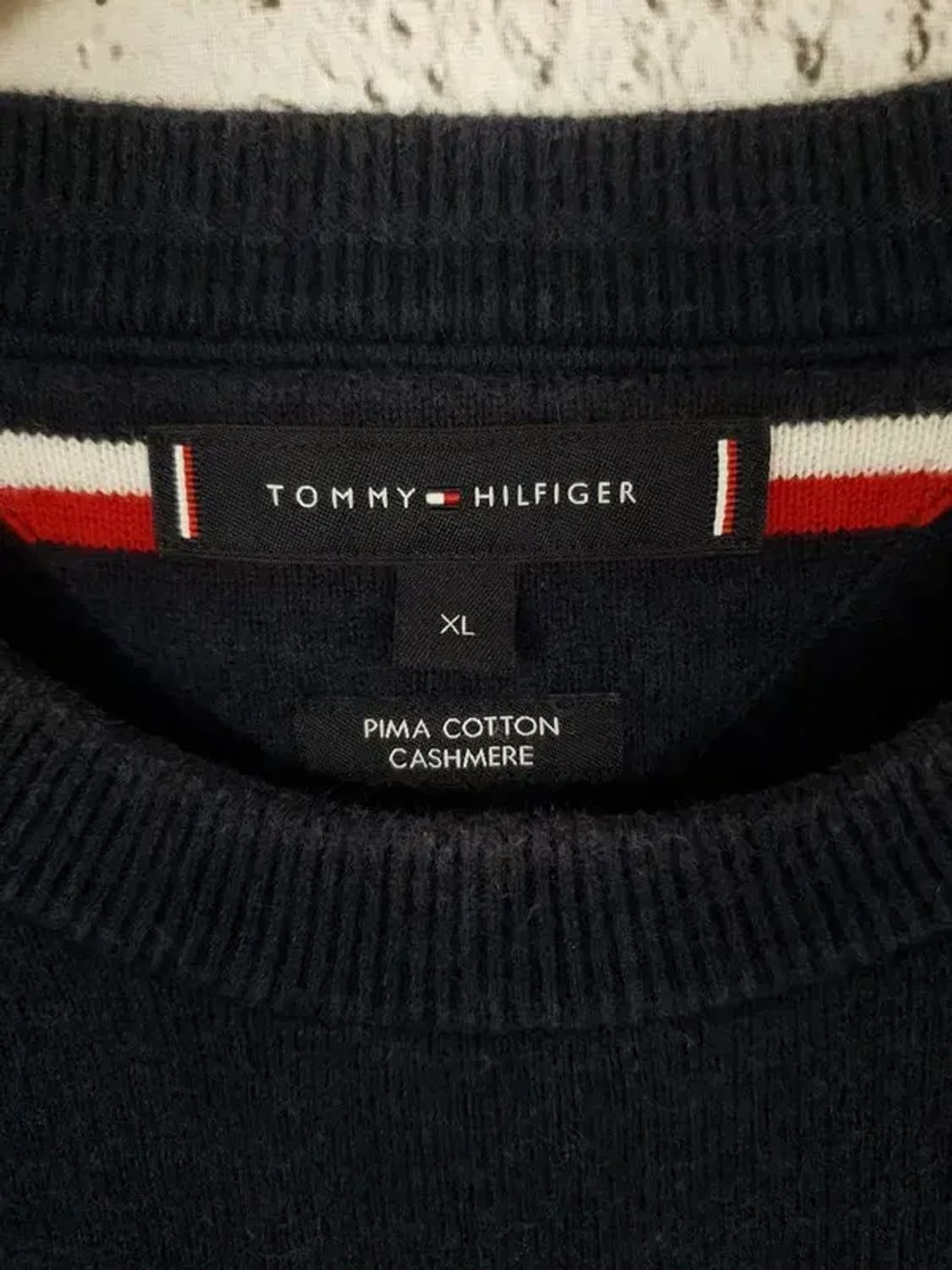 타미힐피거 TOMMY 코튼 캐시미어 니트 네이비 XL 2400002 상품이미지6