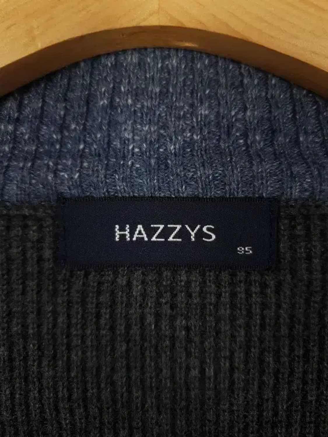 헤지스 스트라이프 모크넥 니트 집업 가디건 95 2400024 상품이미지9