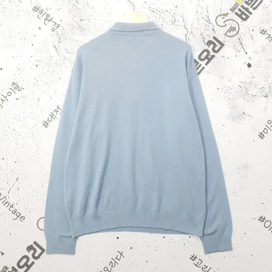 헤지스 HAZZYS 카라티 니트 라이트 블루 95 2400032 상품이미지2