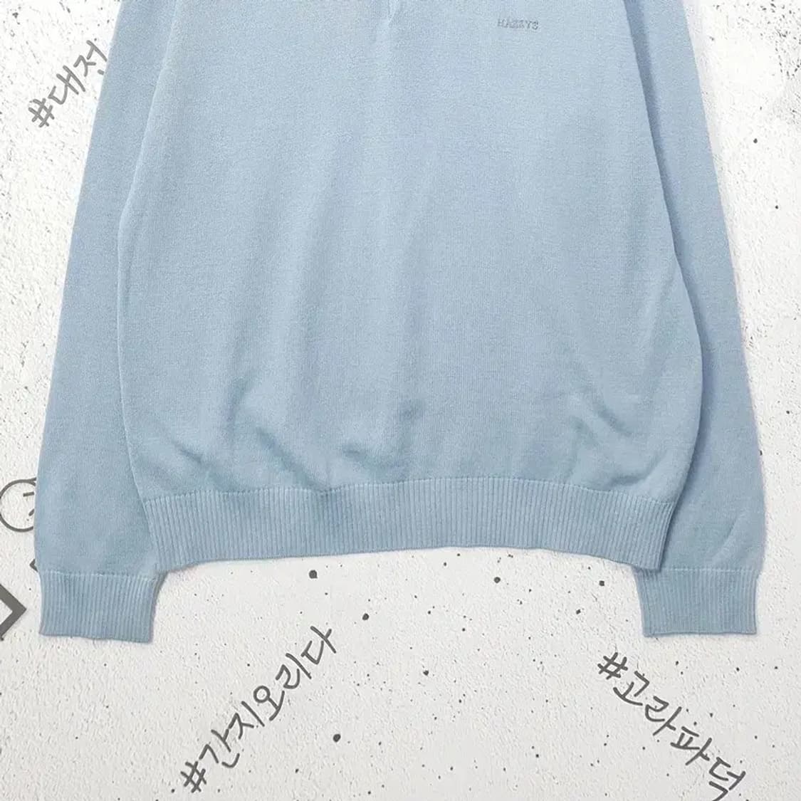 헤지스 HAZZYS 카라티 니트 라이트 블루 95 2400032 상품이미지4