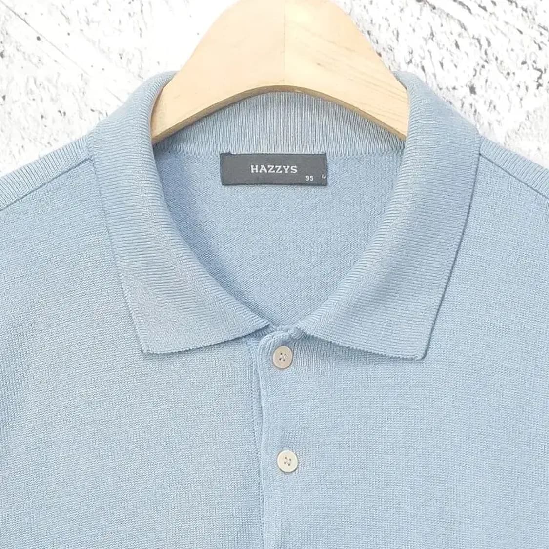 헤지스 HAZZYS 카라티 니트 라이트 블루 95 2400032 상품이미지5