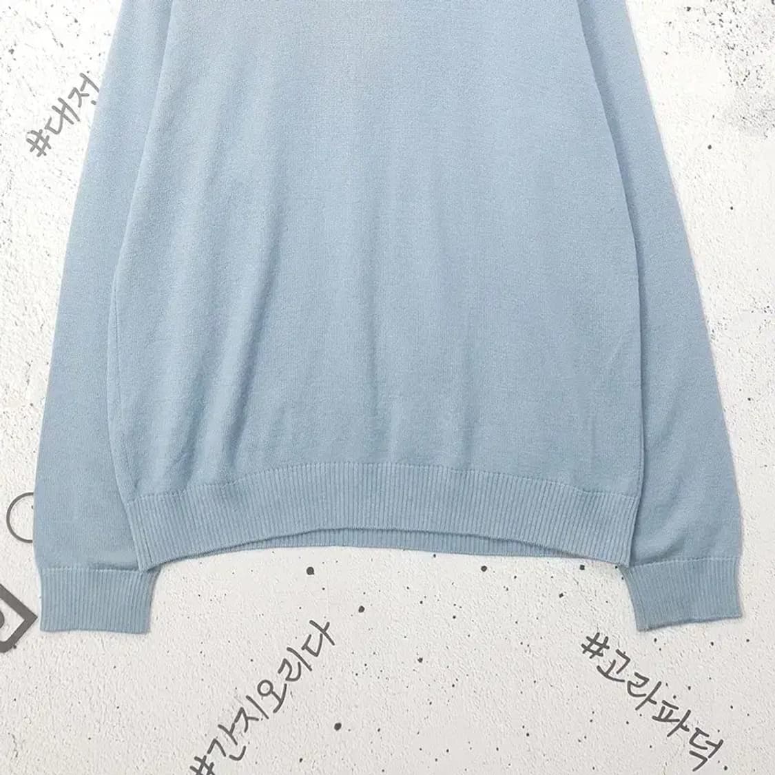 헤지스 HAZZYS 카라티 니트 라이트 블루 95 2400032 상품이미지7