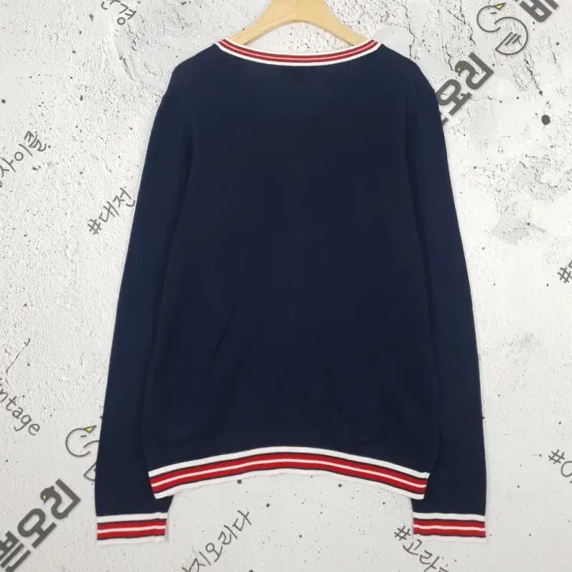 타미힐피거 TOMMY 라운드 여성 가디건 네이비 L 2400040 상품이미지2