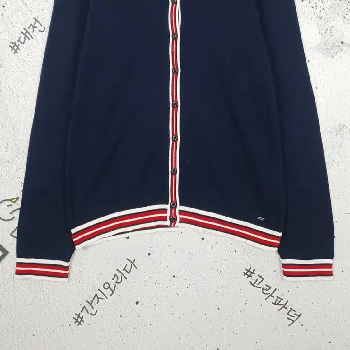 타미힐피거 TOMMY 라운드 여성 가디건 네이비 L 2400040 상품이미지4