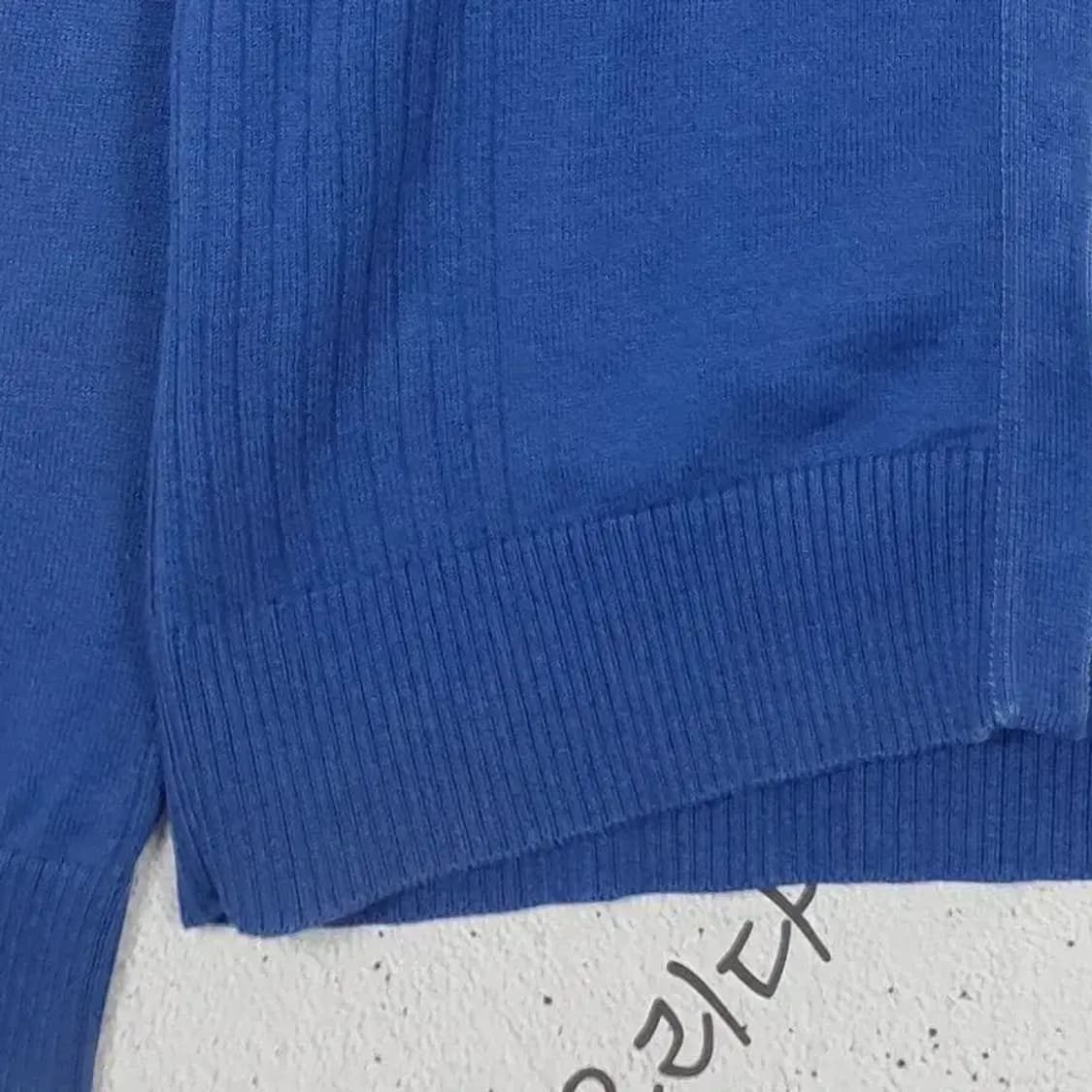 헤지스 HAZZYS 모크넥 니트집업 가디건 블루 95 2400027 상품이미지5