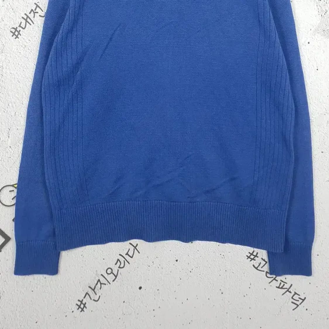 헤지스 HAZZYS 모크넥 니트집업 가디건 블루 95 2400027 상품이미지7