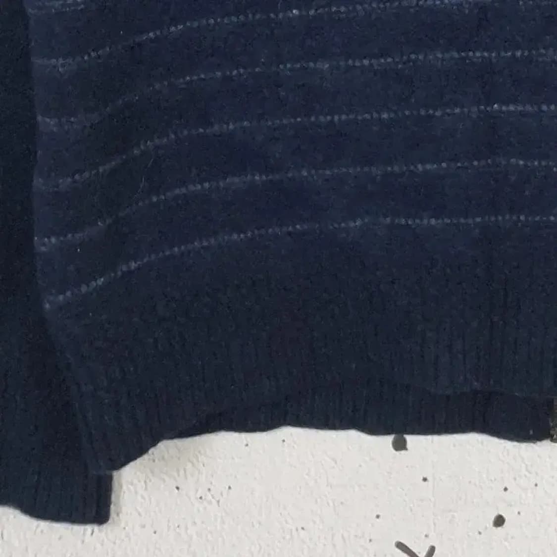 헤지스 집업니트 가디건 모크넥 배색 네이비 110 2400033 상품이미지8