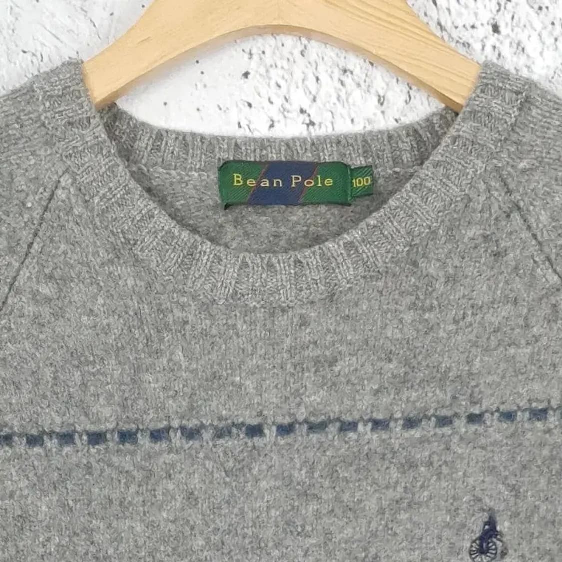 빈폴 BEANPOLE 스트라이프 니트 라이트 그레이 100 2400009 상품이미지4