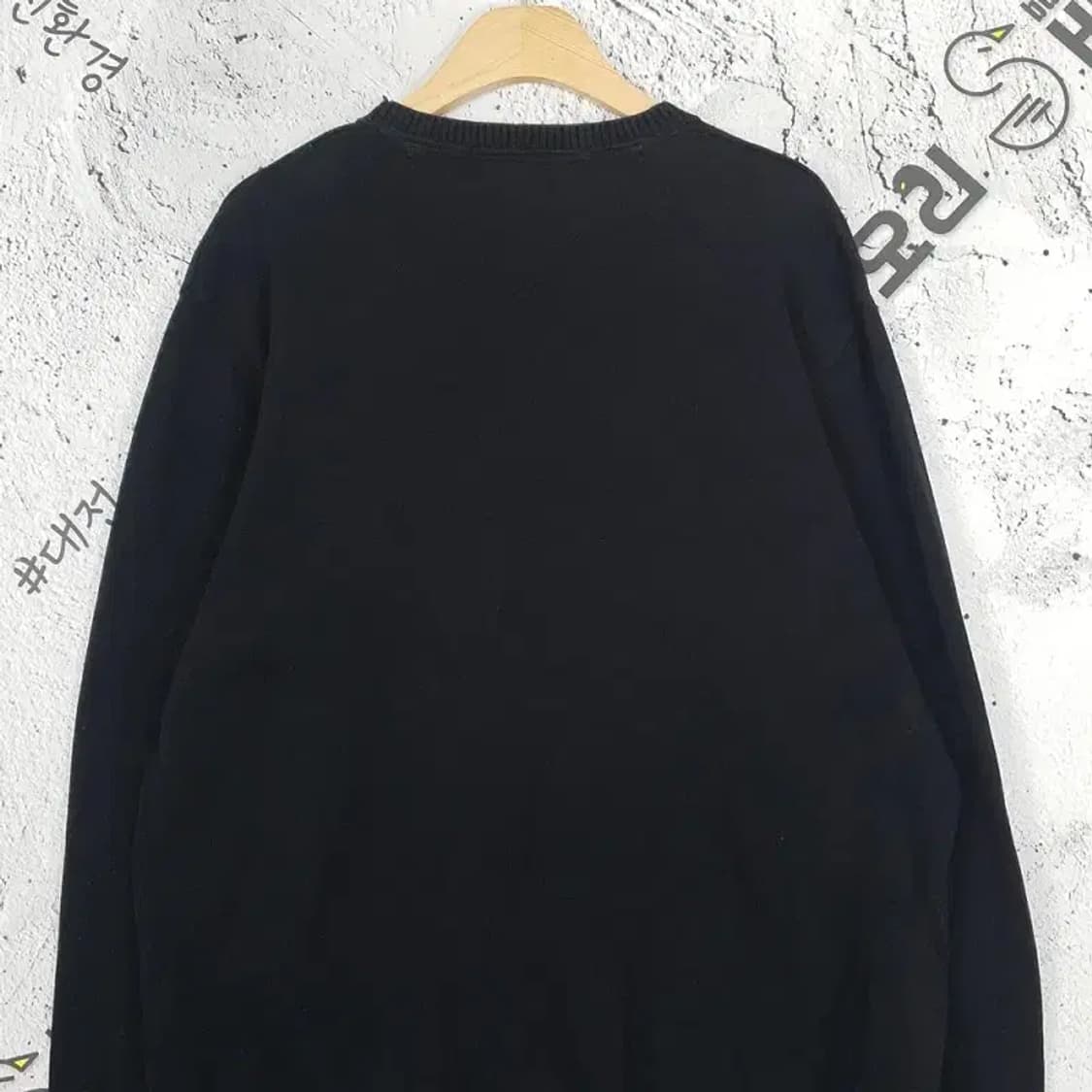 타미힐피거 TOMMY HILFIGER V넥 니트 블랙 L 2400012 상품이미지5