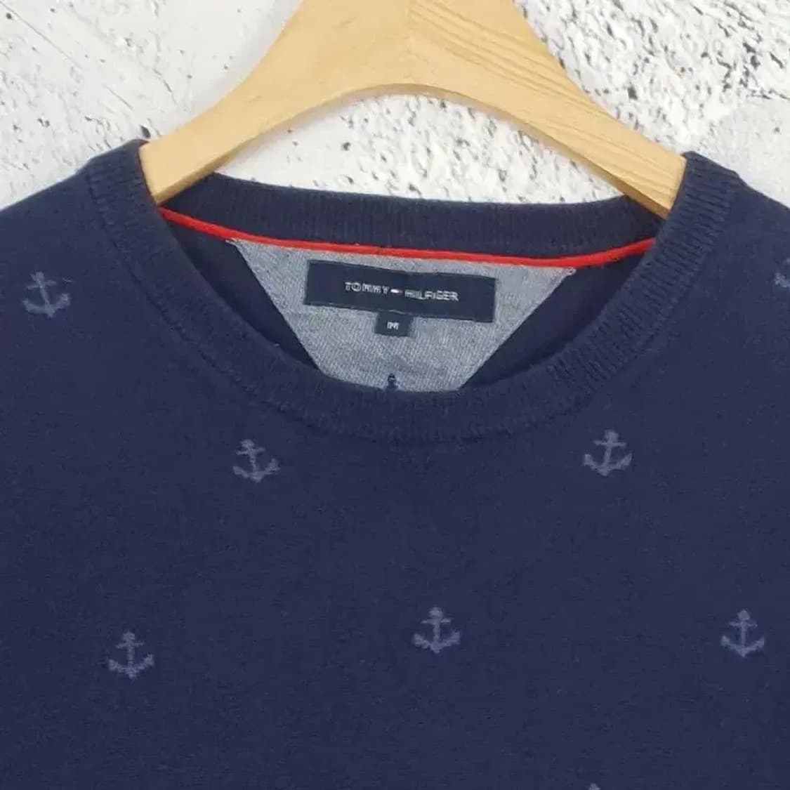 타미힐피거 TOMMY라운드 닻 니트 네이비 M 2400013 상품이미지6