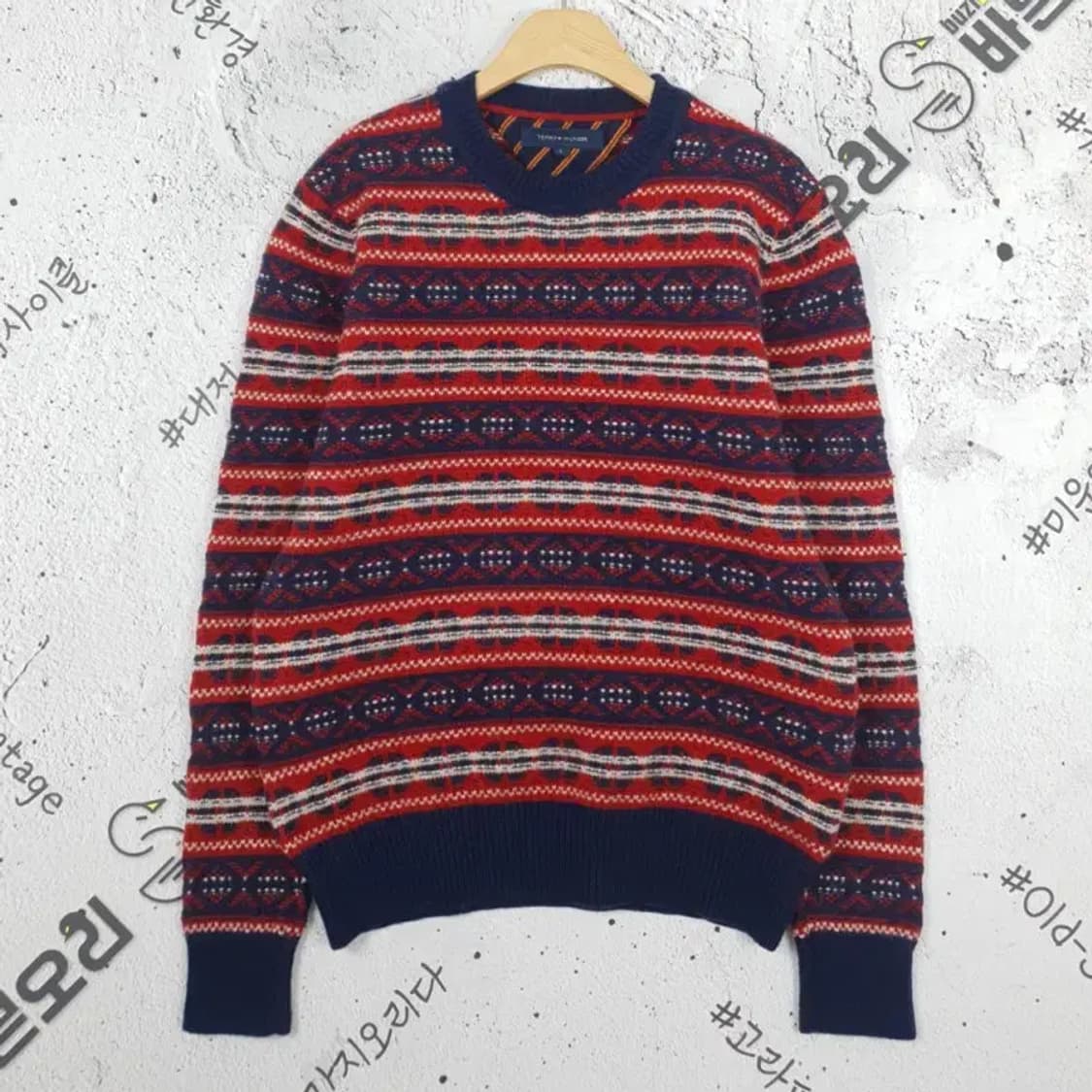 타미힐피거 TOMMY 페어아일 램스울 크루넥 니트 L 2400019 상품이미지1