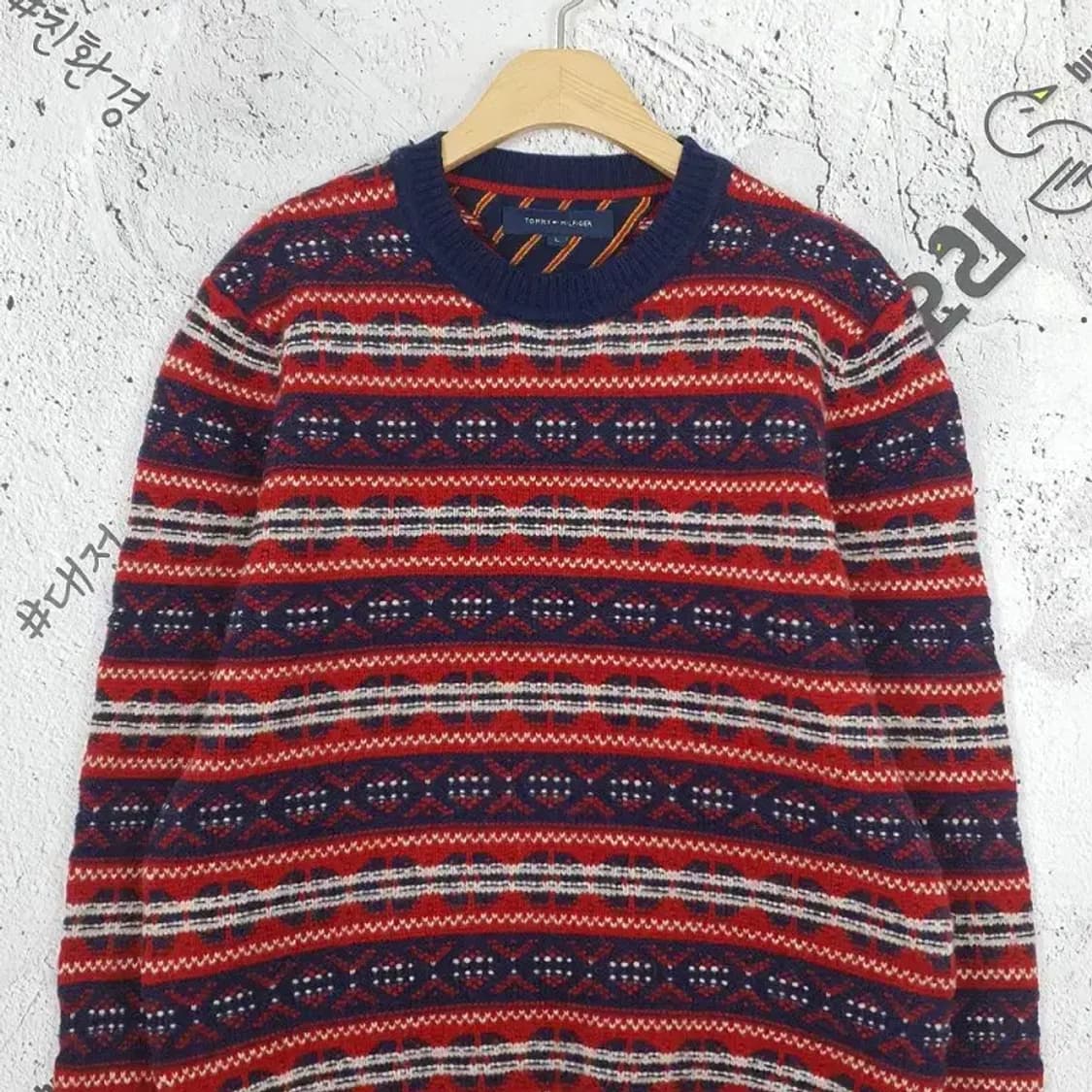 타미힐피거 TOMMY 페어아일 램스울 크루넥 니트 L 2400019 상품이미지3