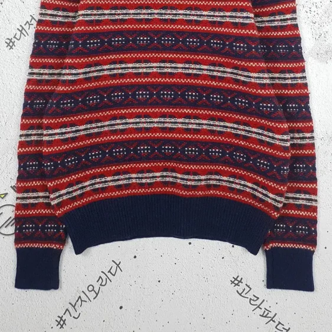 타미힐피거 TOMMY 페어아일 램스울 크루넥 니트 L 2400019 상품이미지4