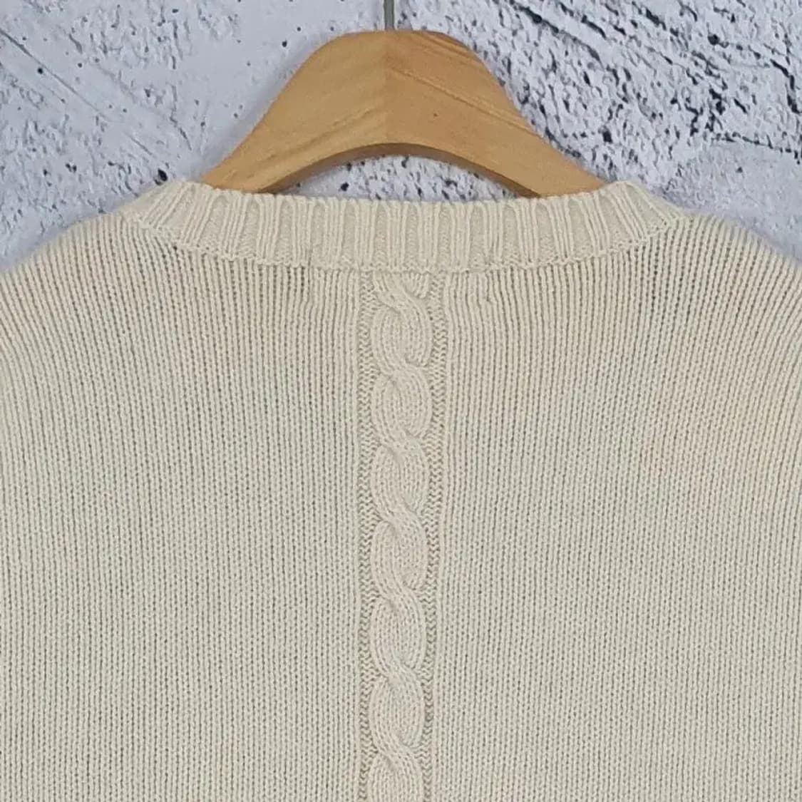 빈폴 Bean Pole 체크 베이지 크루넥 니트 100 2400025 상품이미지6
