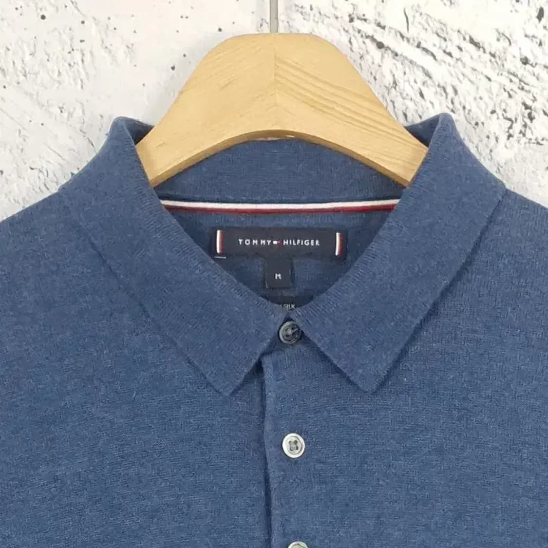 타미힐피거 TOMMY 카라티 니트 네이비 M 2400036 상품이미지5