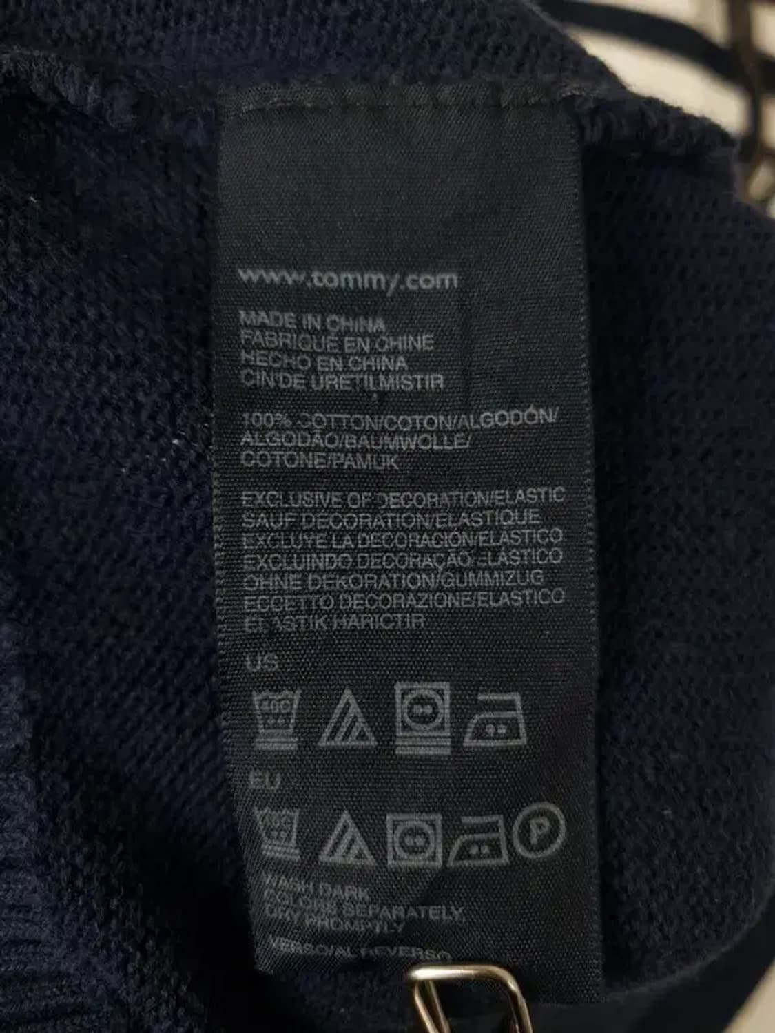 타미힐피거 TOMMY 모크넥  하프집업 니트 네이비 L 2400037 상품이미지10