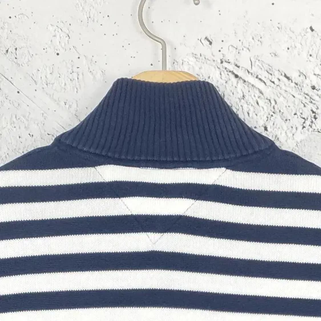 타미힐피거 TOMMY 모크넥  하프집업 니트 네이비 L 2400037 상품이미지8