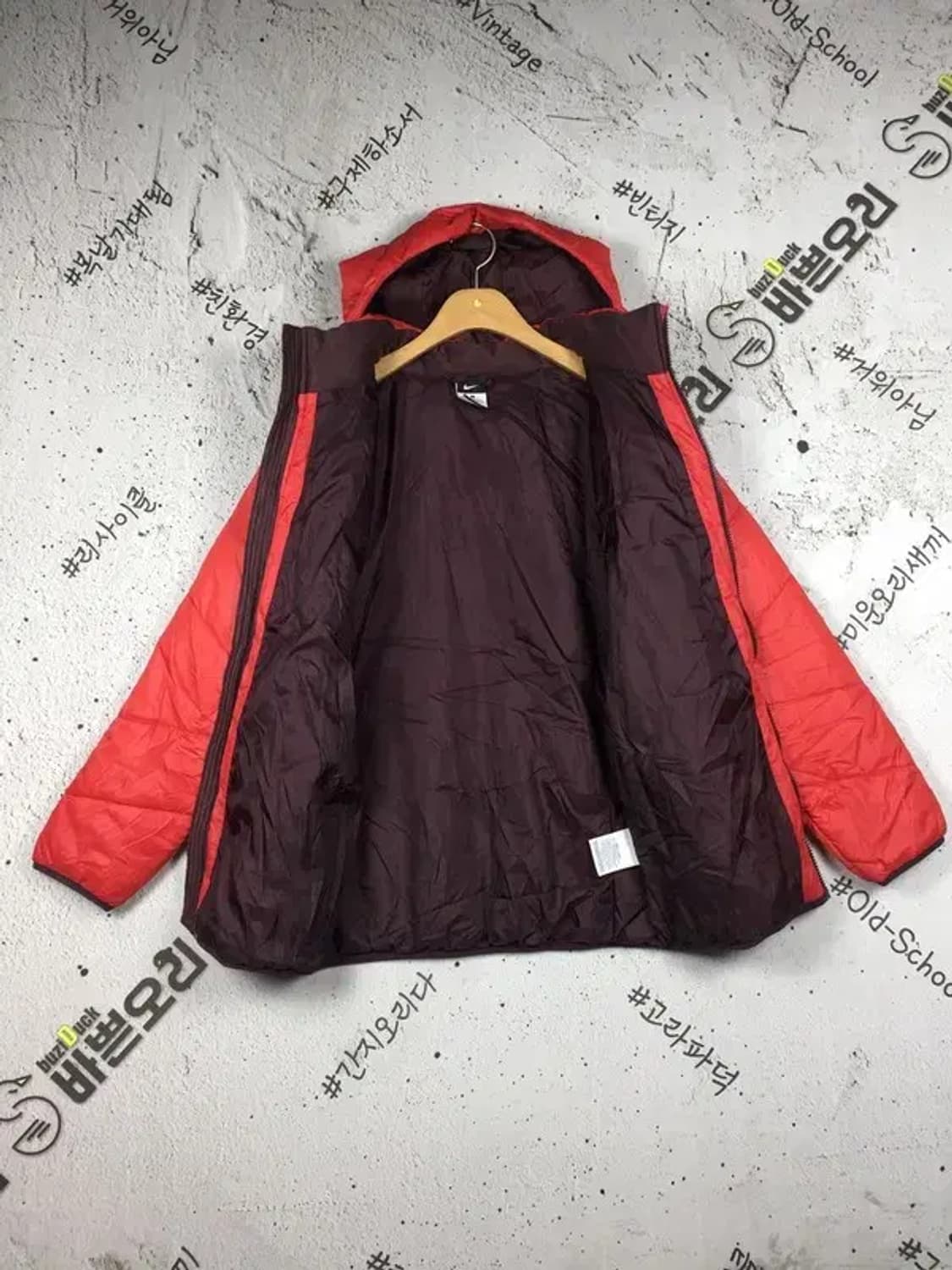 나이키 여성 스우시 폴리 패딩 점퍼 레드 L 3400226 상품이미지3