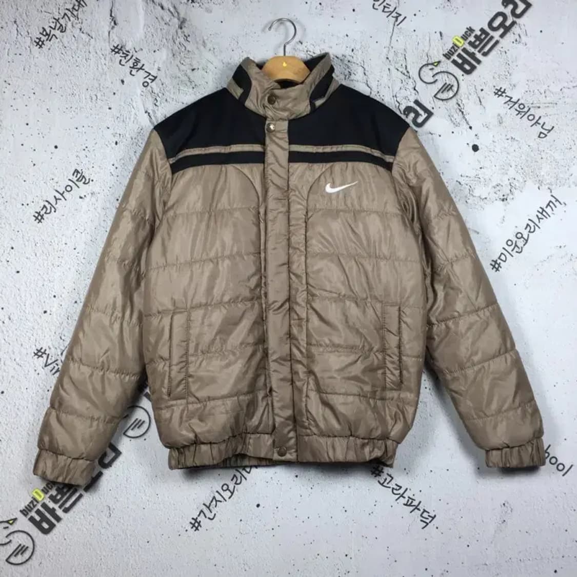 나이키 스우시 올드스쿨  패딩 점퍼 베이지 S(100) 3400227 상품이미지1