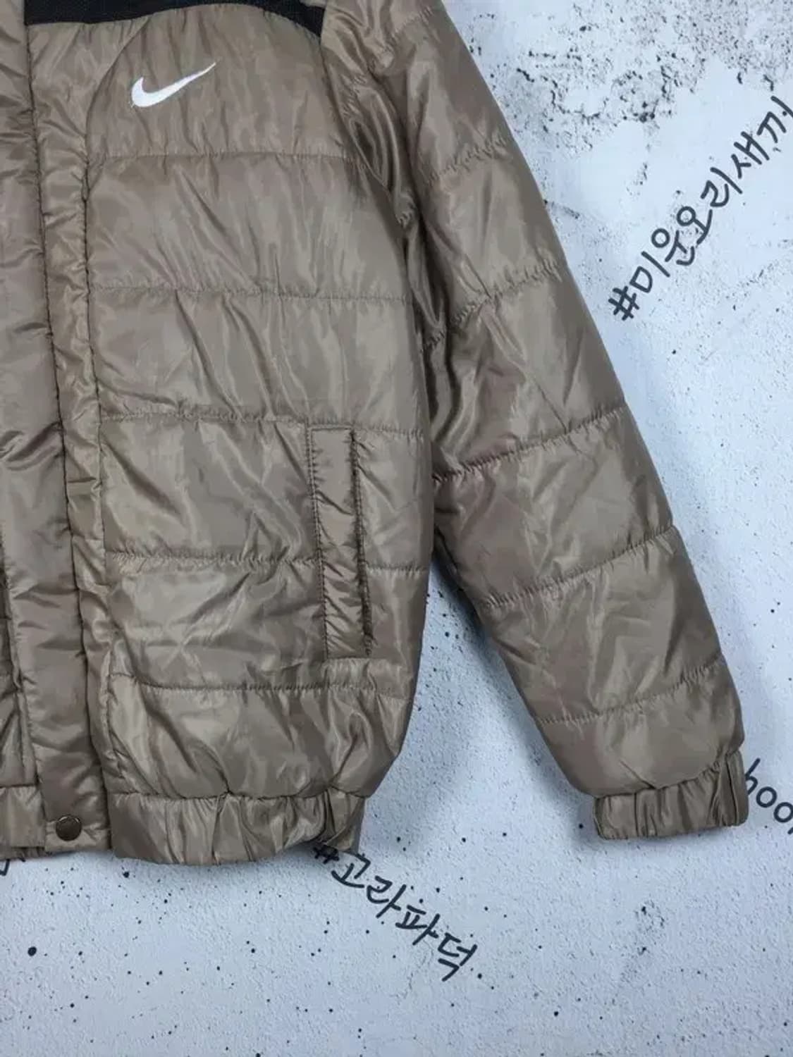 나이키 스우시 올드스쿨  패딩 점퍼 베이지 S(100) 3400227 상품이미지6