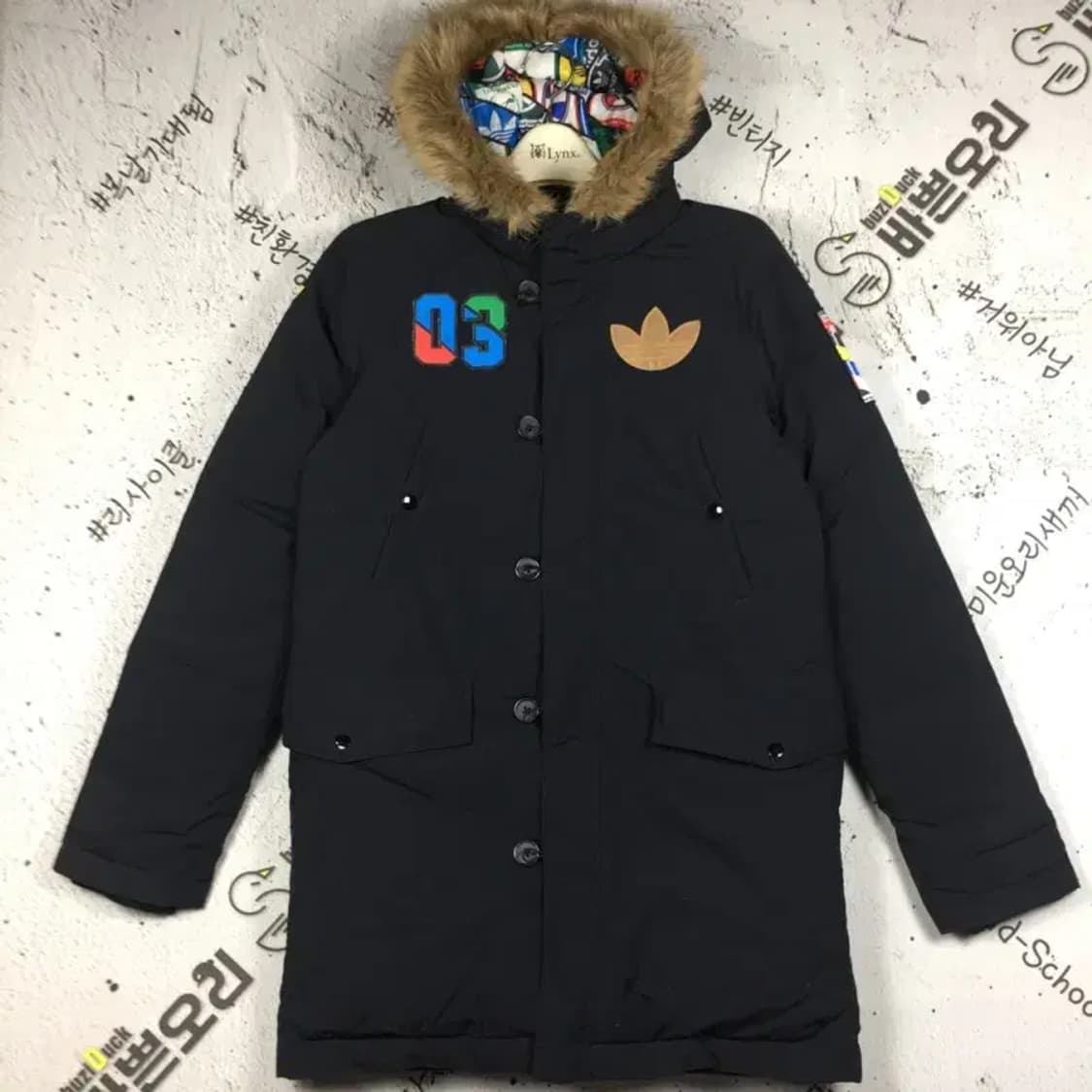 아디다스 배지 덕다운 패딩 점퍼 블랙 95 3400234 상품이미지1