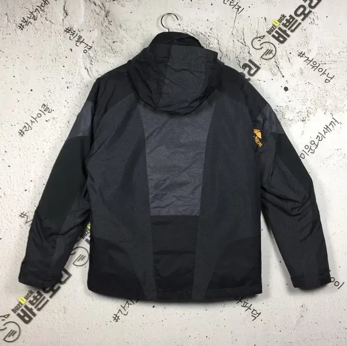 네파 경량패딩 + 윈드외피 점퍼 자켓 그레이 100 3400228 상품이미지2