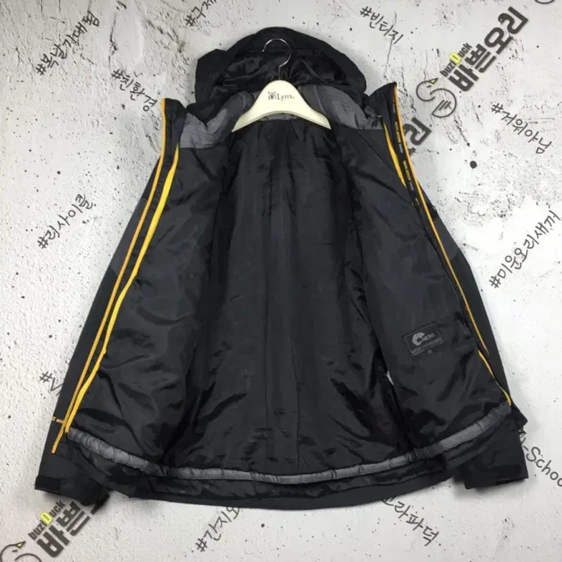 네파 경량패딩 + 윈드외피 점퍼 자켓 그레이 100 3400228 상품이미지3